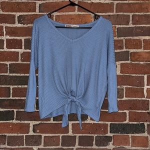 Gypsies and Moon dust Waffle Knotted Tie Top, Size Medium